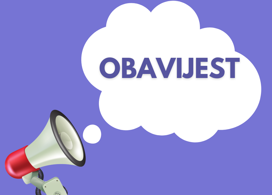 Obavijest o nastavi