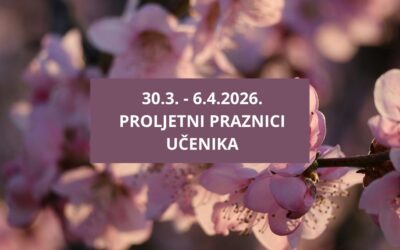 Obavijest o proljetnom odmoru učenika