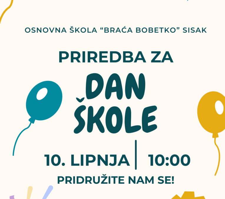 Roditelji, pridružite nam se na Danu škole!
