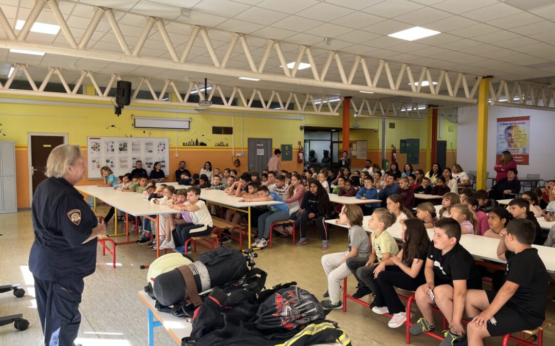 Edukativno predavanje za naše učenike 1. – 4. razreda i evakuacijska vježba